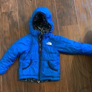 The North Face reversible blue jacket 2T toddler
